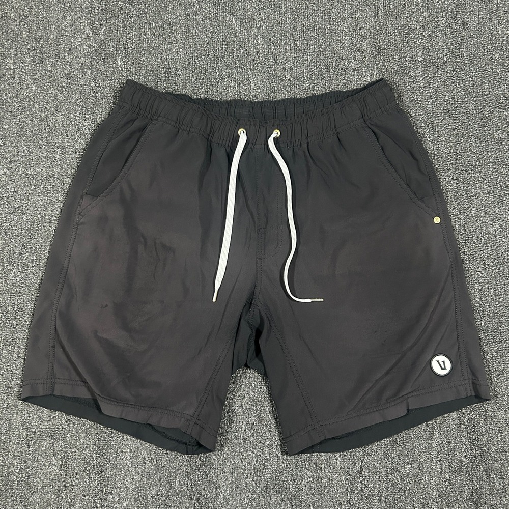 Vuori Kore Shorts Mens Medium Black Excellent Performance Athletic Lined Yoga